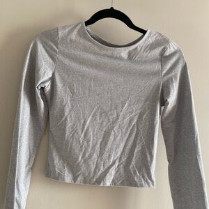 Grey Long Sleeve Top